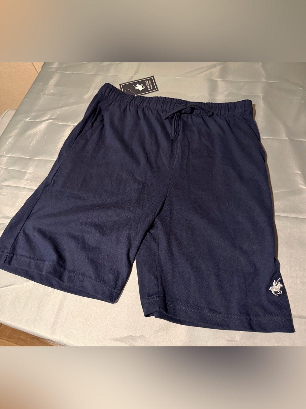 Men's Navy Athletic Shorts with Drawcord